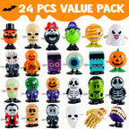 Joyfy 24 Pcs Halloween Wind Up Toys for Kids Gifts, Toys Bulk for Halloween Party Favors, Goody Treat Bag Stuffers Fillers, Classroom Prizes