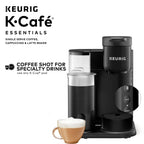 Keurig K-Cafe Essentials Single Serve K-Cup Pod Coffee Maker With Milk Frother, Black