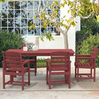 SERWALL 7-Piece HDPE Patio Dining Set, Aruba, 66.9in D x 32.2in W x 29.1in H
