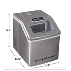 Frigidaire Countertop Clear Square Ice Maker, 40 lbs. Per Day - Stainless Steel