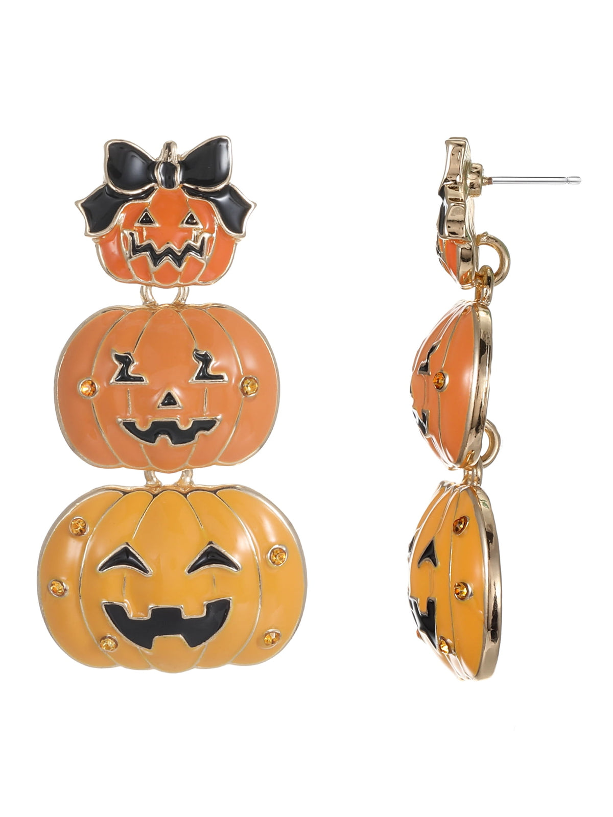 Way to Celebrate Light-up Jack-O-Lantern Halloween Earrings, 1 Pair