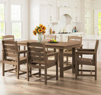 SERWALL 7-Piece HDPE Patio Dining Set, Aruba, 66.9in D x 32.2in W x 29.1in H