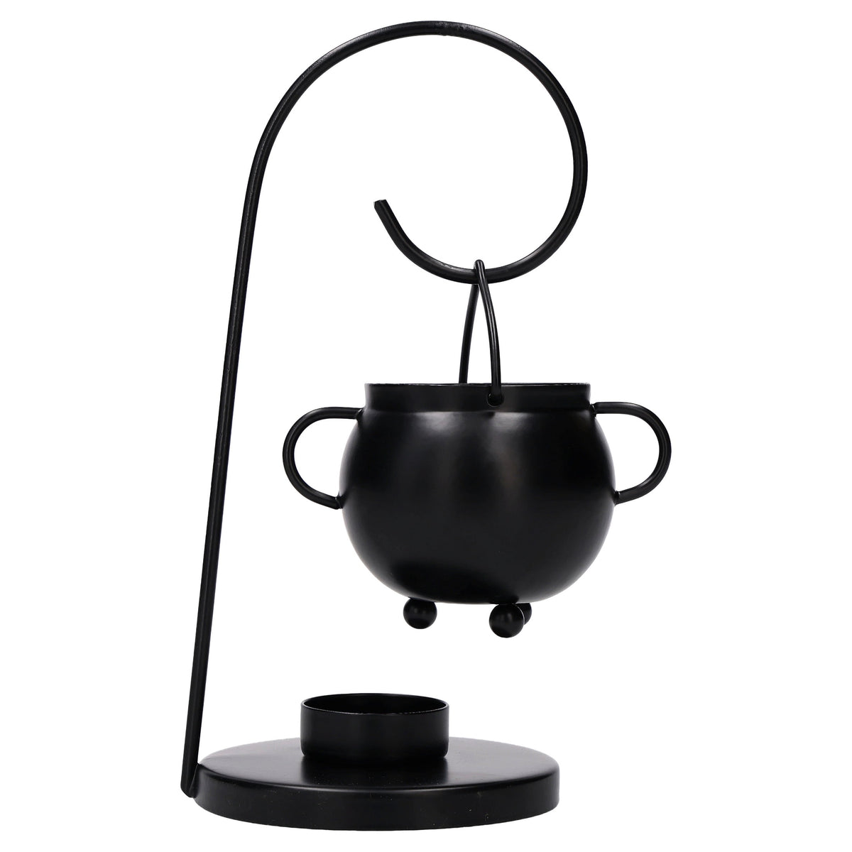 Metal Cauldron Tealight Warmer, Black, 9", Halloween by Way To Celebrate