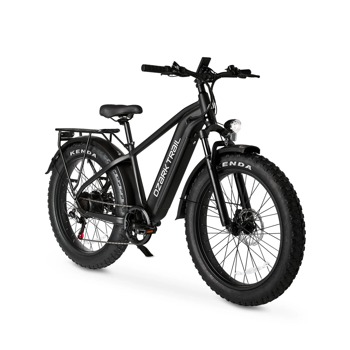 Ozark Trail Electric Fat Tire Bike, 26in, 48V, Class 2, Black, Fits Riders 5ft 2in - 6ft 1in - M.3 Ranger+