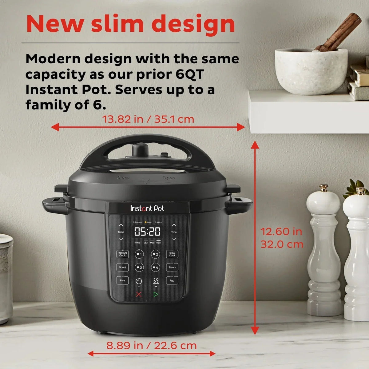 Instant Pot 6QT RIO Chef Series 7-in-1 Multi-Cooker, Black