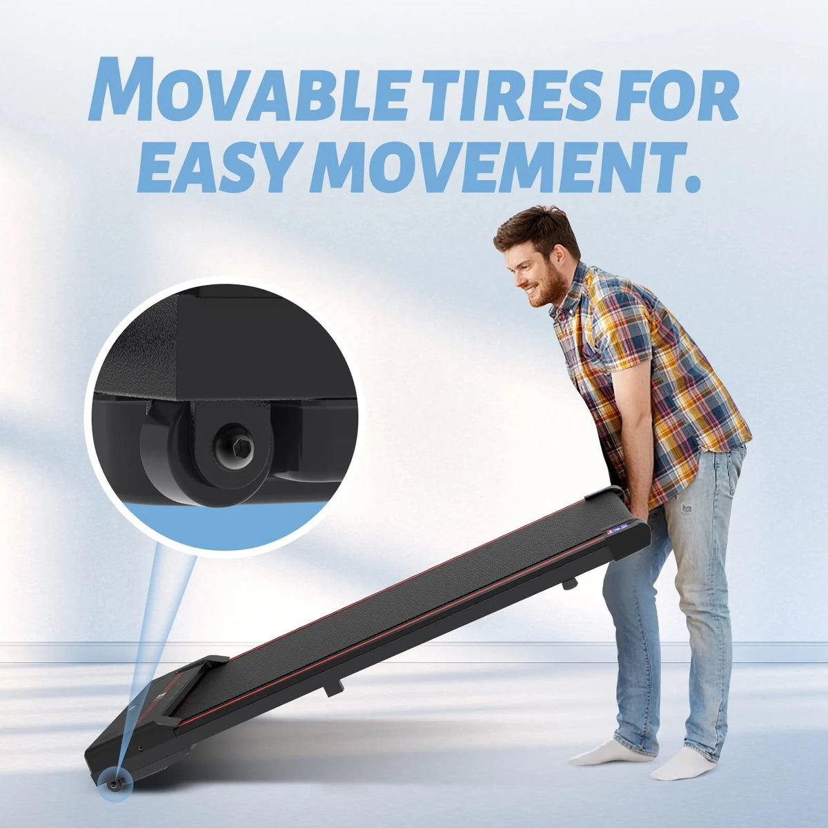 Sperax Under Desk Walking Pad Treadmill, 2.5 Horsepower, 320 lb Capacity