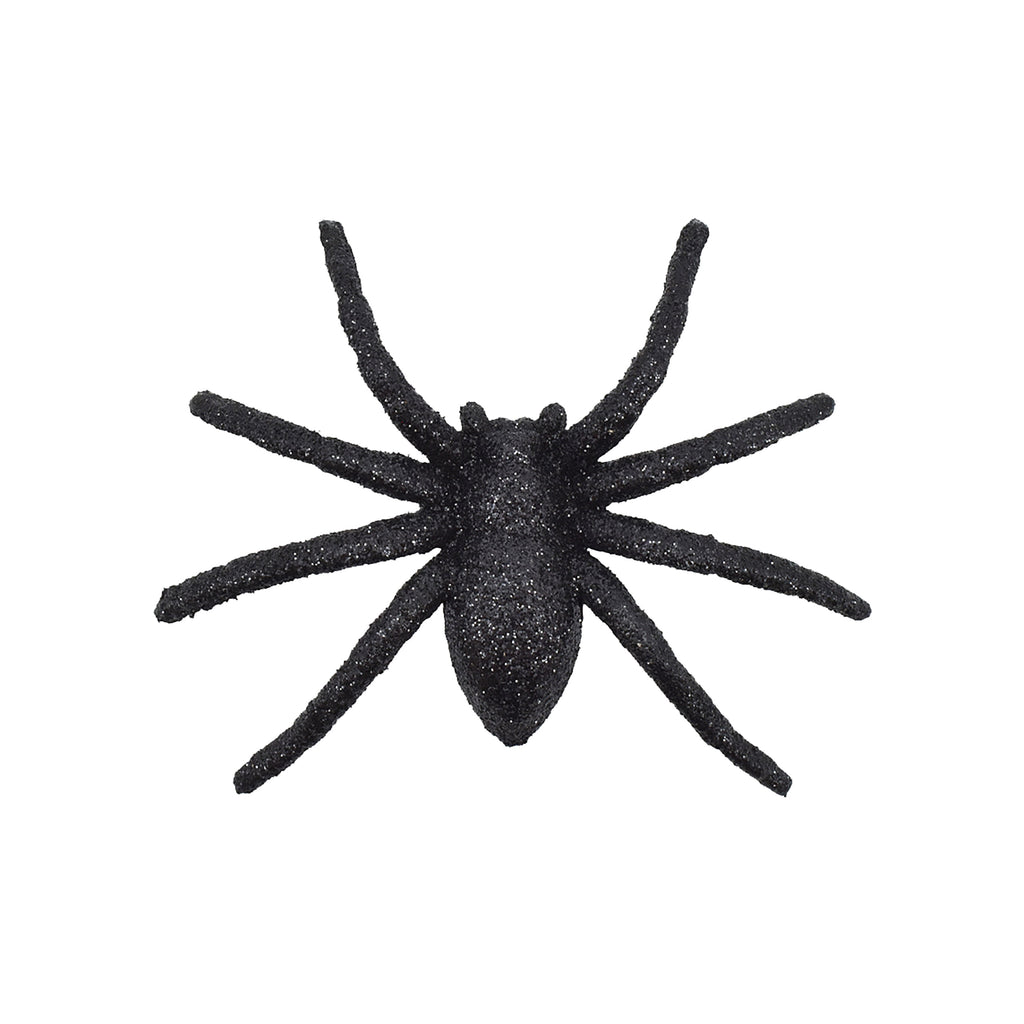 Glitter Spiders Decorations, Black, 8 Count, Halloween by Way To Celebrate