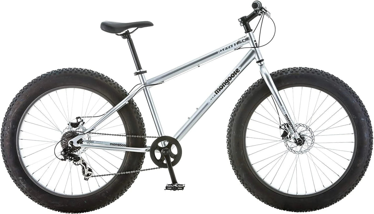 Mongoose Malus Adult Fat Tire Mountain Bike, 26-Inch Wheels, 4-Inch Tires, 7-Speed - R5714C