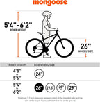 Mongoose Malus Adult Fat Tire Mountain Bike, 26-Inch Wheels, 4-Inch Tires, 7-Speed - R5714C