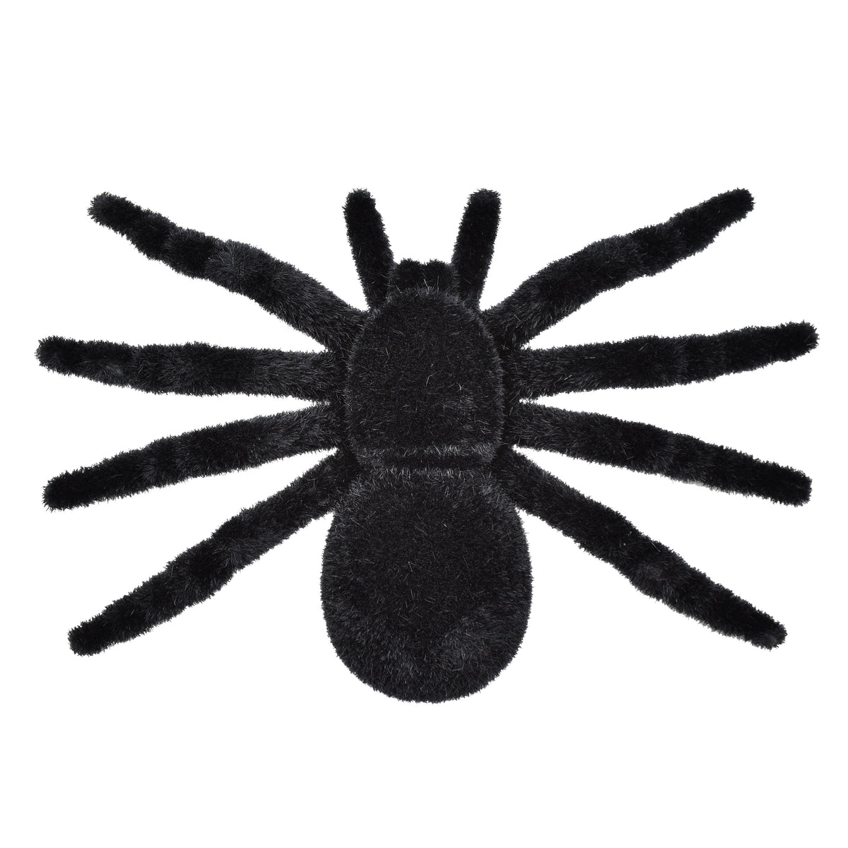 Flocked Spider Decoration, Black, 7", Halloween by Way To Celebrate