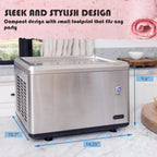 Whynter Rolled Ice Cream Maker With Compressor, 0.5-Quart Stainless Steel - ICR-300SS