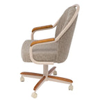 Casual Dining Cushion Swivel-and-Tilt Rolling Caster Chair, 38 Inches H x 24 Inches W x 22 Inches D