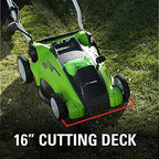 40V 16-Inch Cordless Electric Lawn Mower With 4.0Ah Battery And Charger