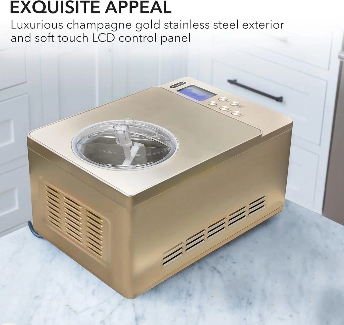 Whynter Rolled Ice Cream Maker With Compressor, 0.5-Quart Stainless Steel - ICR-300SS