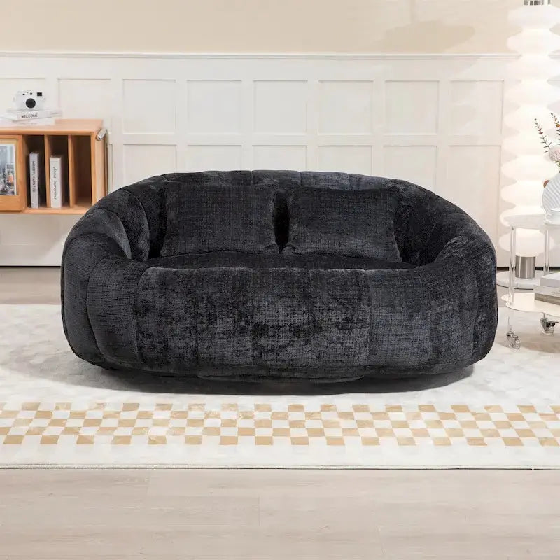 Adult-Sized Multi-Hue Bean Bag Lounge Chair, 43in L x 35in W x 31in H