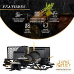 Thyme & Table 32-Piece Non-Stick Cookware & Bakeware Set - Black