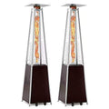 Hampton Bay Pyramid Outdoor Propane Patio Heaters, 2-Set, 42,000 BTU - Brown