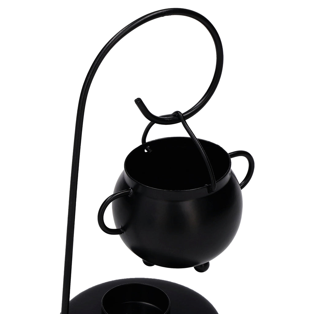 Metal Cauldron Tealight Warmer, Black, 9", Halloween by Way To Celebrate