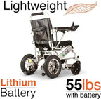 Culver Mobility Folding Electric Power Wheelchair - Silver, 17.5 inc