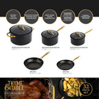 Thyme & Table 32-Piece Non-Stick Cookware & Bakeware Set - Black