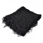 Creepy Gauze Fabric, Black, 65" x 84", Halloween by Way To Celebrate