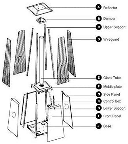 Hampton Bay Pyramid Outdoor Propane Patio Heaters, 2-Set, 42,000 BTU - Brown
