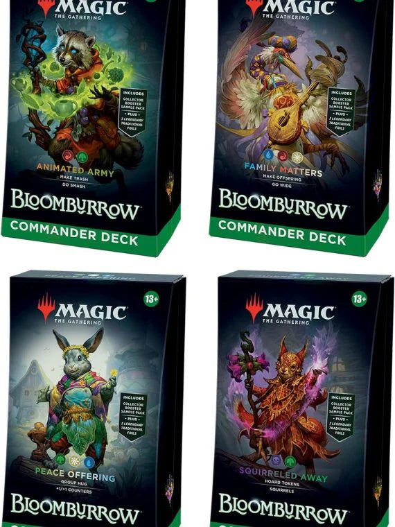 Magic: The Gathering Bloomburrow Commander Deck Bundle - 4 Decks