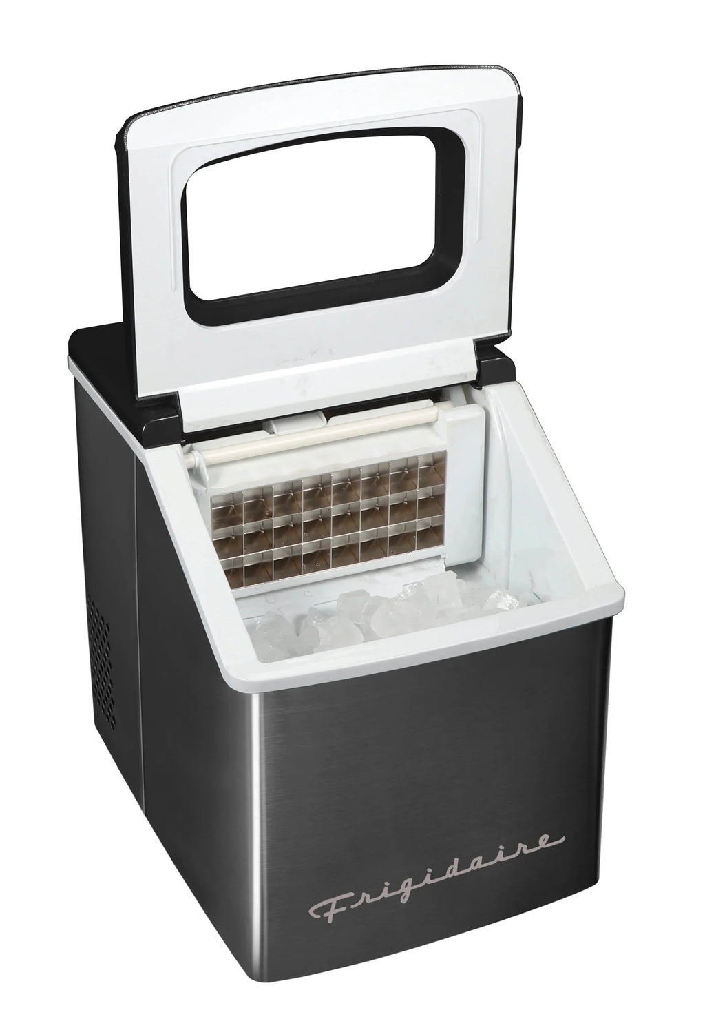 Frigidaire Countertop Clear Square Ice Maker, 40 lbs. Per Day - Stainless Steel