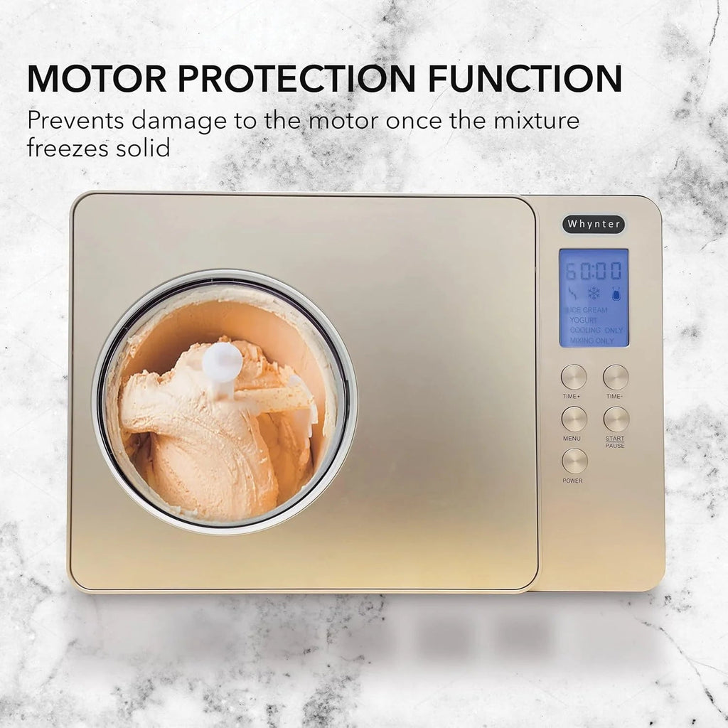 Whynter Rolled Ice Cream Maker With Compressor, 0.5-Quart Stainless Steel - ICR-300SS