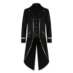Men LYXSSBYX Mens Jackets Fall Fashion Halloween Men's Costume Men's Mid Length Retro Tuxedo Costume
