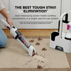 Shark Cordless Portable Spot, Stain, And Odor Remover System With Storage Caddy And Full-Size Cleaning Solution, White - HX100