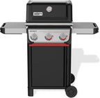 Weber Spirit E-325 Liquid Propane Gas Grill, 3 Burners, 2 Boost Burners, Black - Porcelain-Enameled Cast-Iron Grates