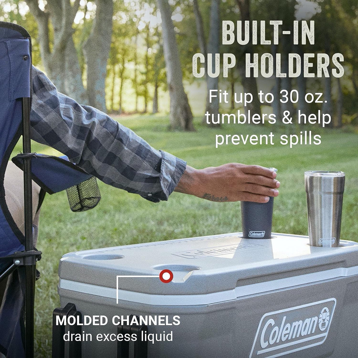 Coleman Classic Series Insulated Wheeled Cooler, 100-Quart, Rock Grey - Wheeled