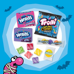 Nerds Classic Fun Halloween Trick-or-Treat Variety Bag, Trolli, Now and Later, Lemonhead, Gobstopper, and NERDS Original, 200 Pieces, 54 Ounces