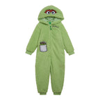 Sesame Street Oscar the Grouch Cozy Sherpa Zip Up Cosplay Costume Coverall Newborn to Toddler