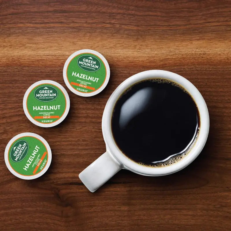 Green Mountain Hazelnut Decaf Light Roast Coffee K-Cup Pods, 96 Count