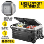 BENTISM 100Qt Portable Car Freezer Refrigerator 95L 12/24V - TWW95