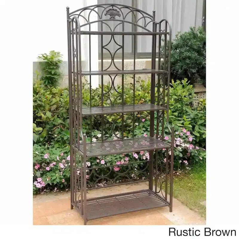 Mandalay 5-Tier Iron Baker's Rack - 67 Inches High x 31 Inches Wide x 16 Inches Deep