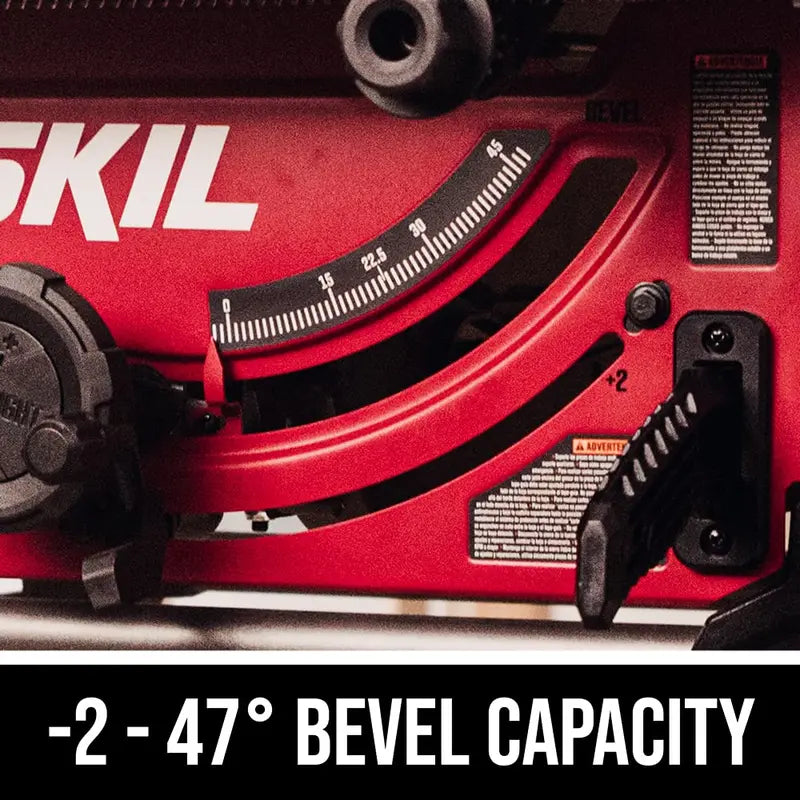 SKIL 15 Amp 10 inch Portable Table Saw With Folding Stand, Rack and Pinion Fence, 4 x 4 Cutting Capacity