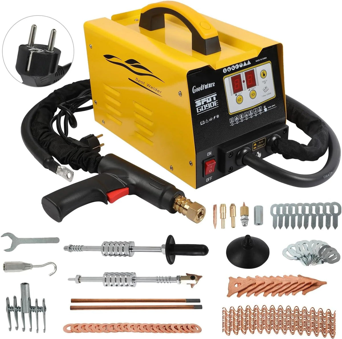 PLAYOCCAR Vehicle Panel Spot Dent Puller Welder 110V, 3500A, 3KW - PLAYOCCAR