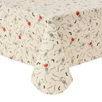 Way To Celebrate Halloween PEVA Tablecloth, For Table 60" x 84" - Skeleton Pumpkin Head Toss