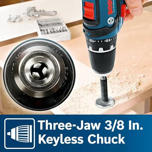 BOSCH 12V Max Cordless Drill/Driver And Impact Driver Combo Kit With 2 Batteries, Charger And Case - CLPK22-120