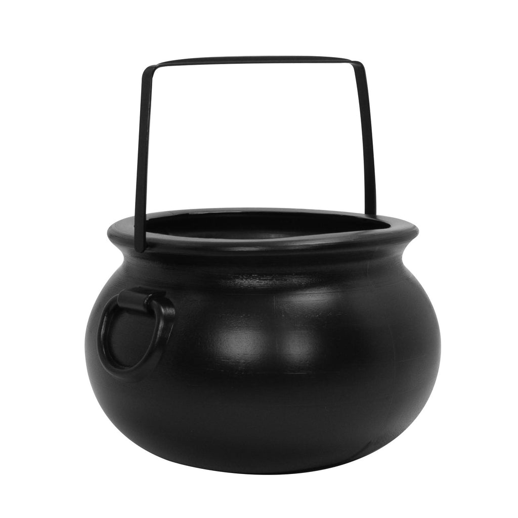 Large Cauldron Trick-or-Treat Pail, Black, 14", Halloween by Way To Celebrate
