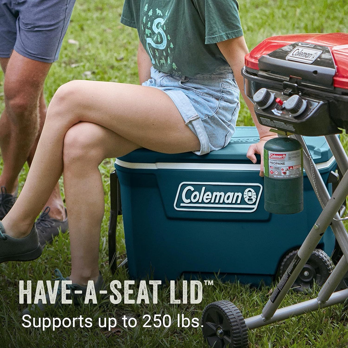 Coleman Classic Series Insulated Wheeled Cooler, 100-Quart, Rock Grey - Wheeled