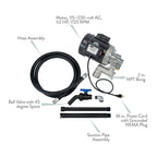 GPI High Viscosity Oil Transfer Pump, 16 QPM, 115V/230AC, 0.75 in Ball Valve, 8 Foot Hose - L5116 142100-01