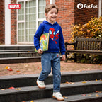 Marvel Spider-Man Boys Hoodies Peter Parker Blue Graphic Pullover Tops Halloween Sweatshirts Toddlers Kids 4-5T