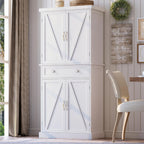 kepptory Pantry Storage Cabinet With Doors, 26 inch W x 16 inch D x 47 inch H, White - vsbcxzbsd