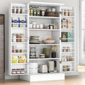 kepptory Pantry Storage Cabinet With Doors, 26 inch W x 16 inch D x 47 inch H, White - vsbcxzbsd