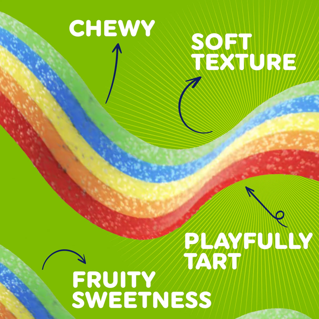 Airheads Xtremes Belts Sweetly Sour Candy, Rainbow Berry, 3 oz