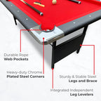 Hathaway Fairmont 6 Ft Portable Pool Table, Blue - BG2574